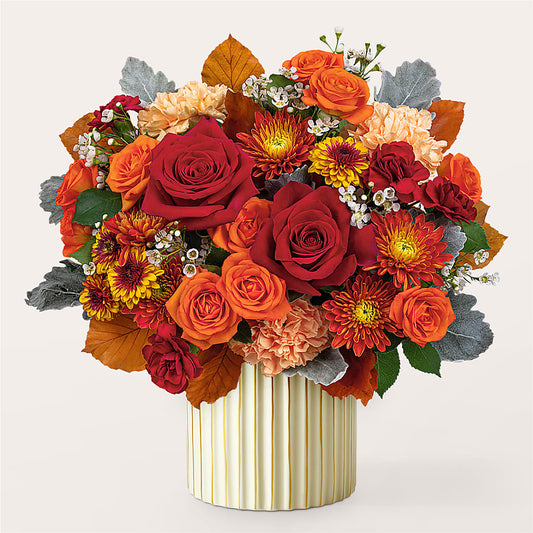Merlot Bouquet with Ivory Vase –  Wildflowers, Louisville KY
