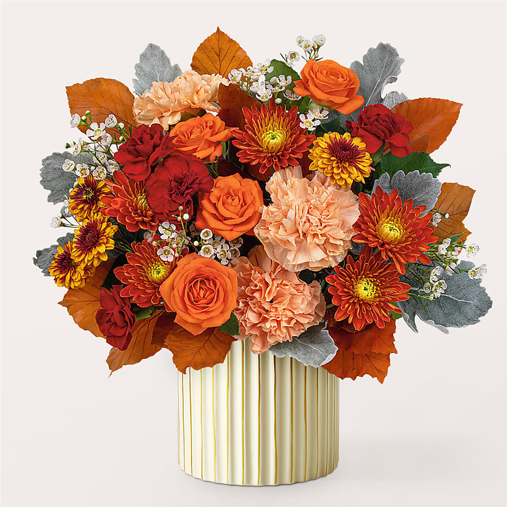 Merlot Bouquet with Ivory Vase –  Wildflowers, Louisville KY